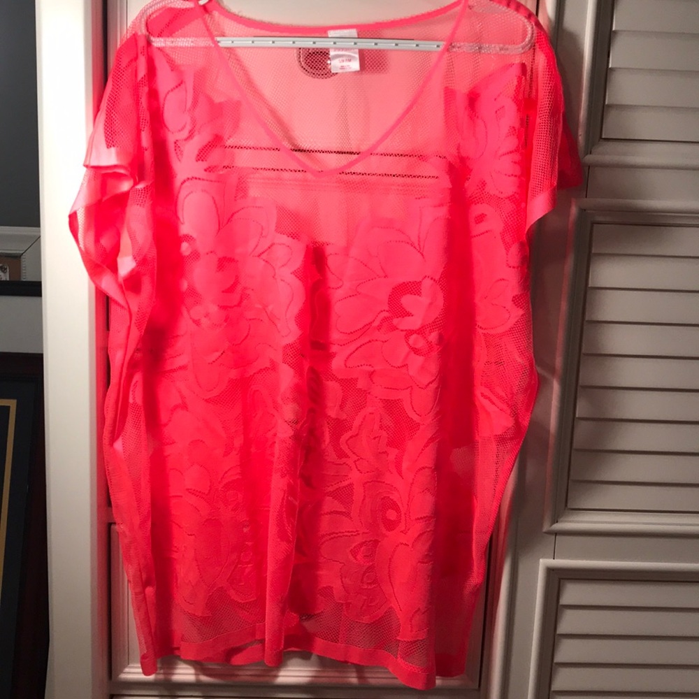Hot pink swim cover up